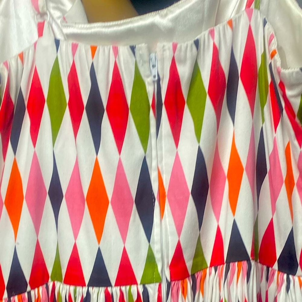 Pinup Couture Harlequin Geometric Patterned Dress - Picture 11 of 14